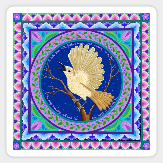 Evening Bird Song Mandala Sticker by SoozieWray